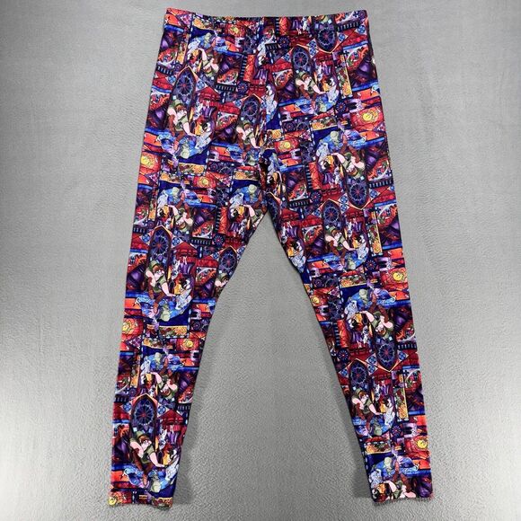 Disney Hunchback Of Notre Dame Leggings Stain glass‎ Vibrant Stretch Size 32x29 - Picture 6 of 10